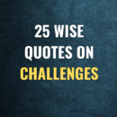 25 Wise quotes on challenges
